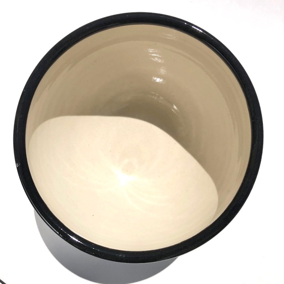 Jennifer Falter Art Pottery Owl Bowl Sgraffito Porcelain black white AS IS CHIP - Picture 12 of 14